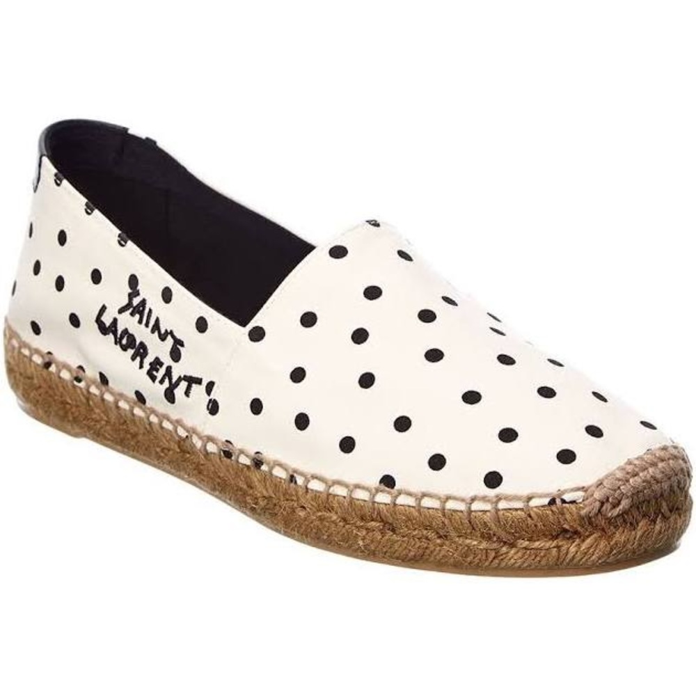 NWT YSL Signature Polka Dot Espadrilles